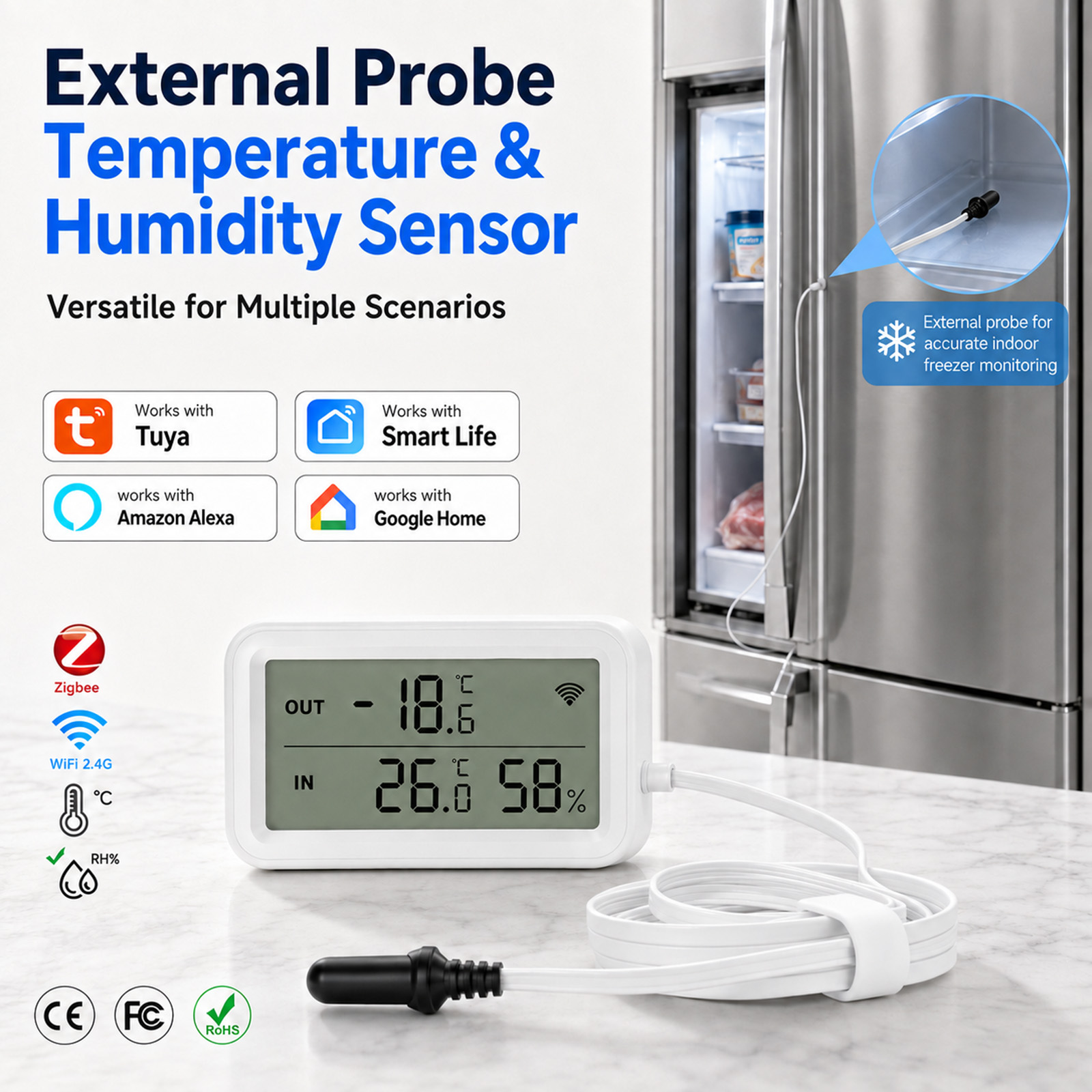 Sonda Externa Impermeable de T - Digital Hygrometer Probe reseña y precio